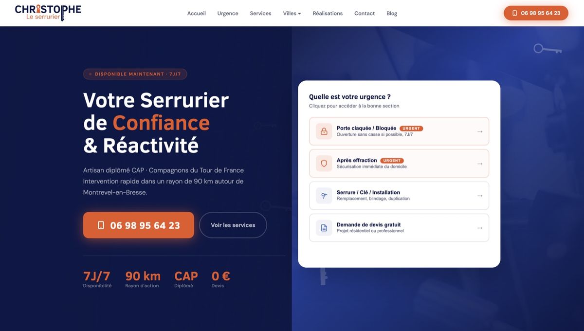 Site Christophe Serrurier